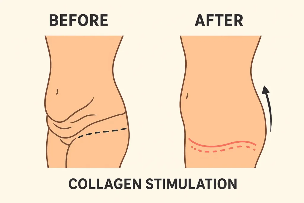 Before and after results for sagging skin after weight loss injections Port Glasgow